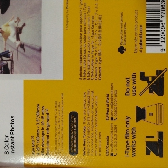 Polaroid Color i-Type Film 8 Pack Manufactured in 2022 - Picture 4 of 4